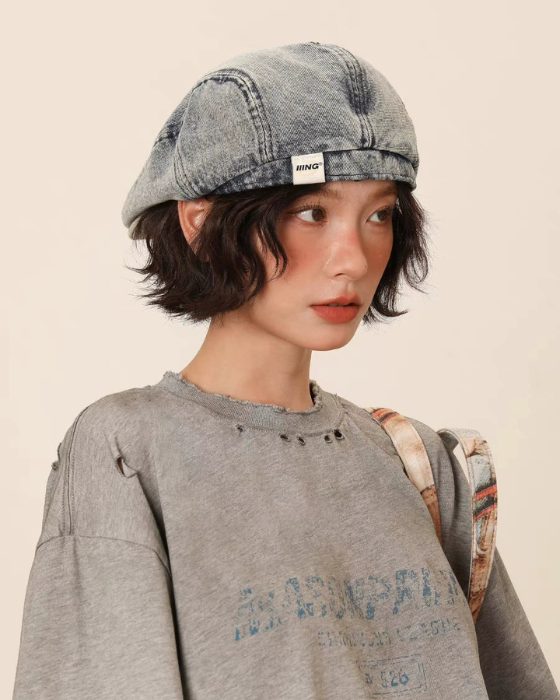 The Denim Beret | Classic French Silhouette