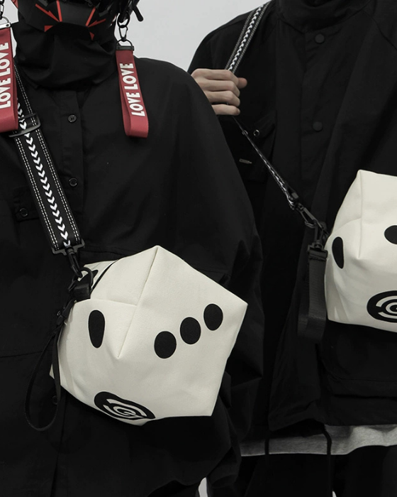 Dice-Shaped Crossbody Bag