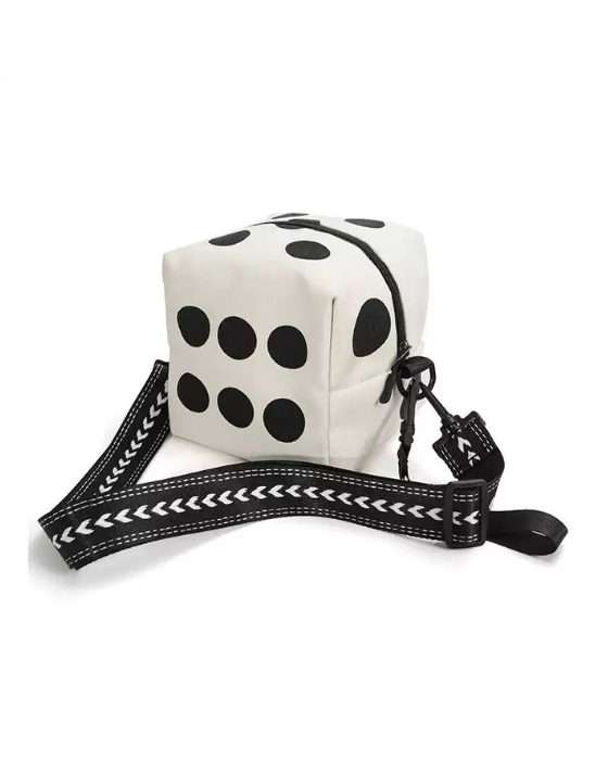 Dice-Shaped Crossbody Bag