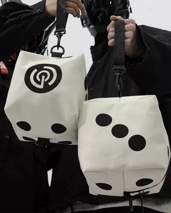 Dice-Shaped Crossbody Bag