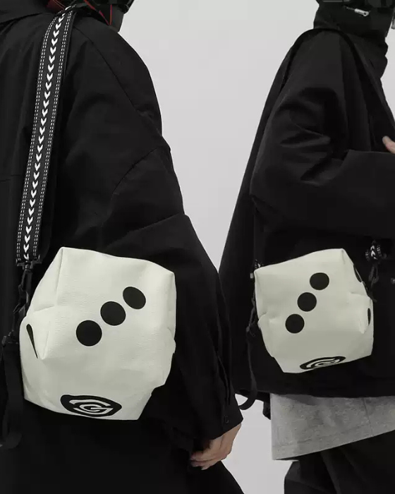 Dice-Shaped Crossbody Bag
