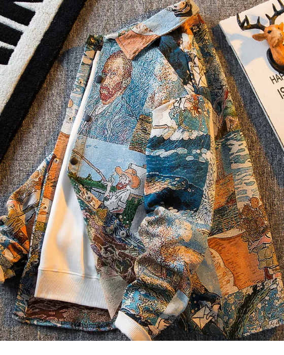 The Vintage American Van Gogh Floral Jacket (Self Portrait)