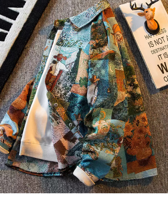 The Vintage American Van Gogh Floral Jacket