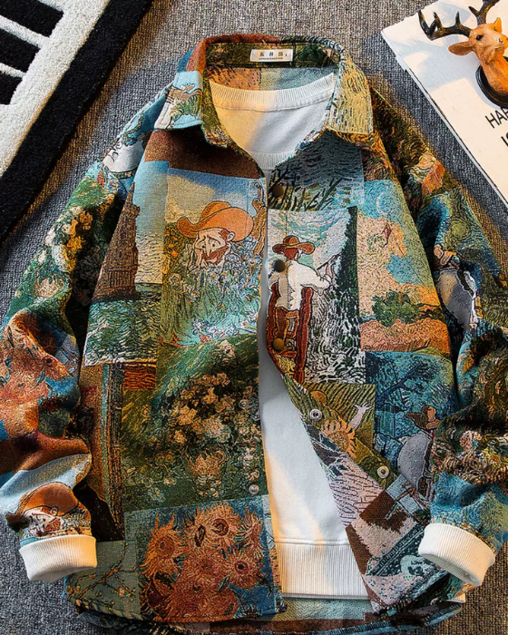 The Vintage American Van Gogh Floral Jacket