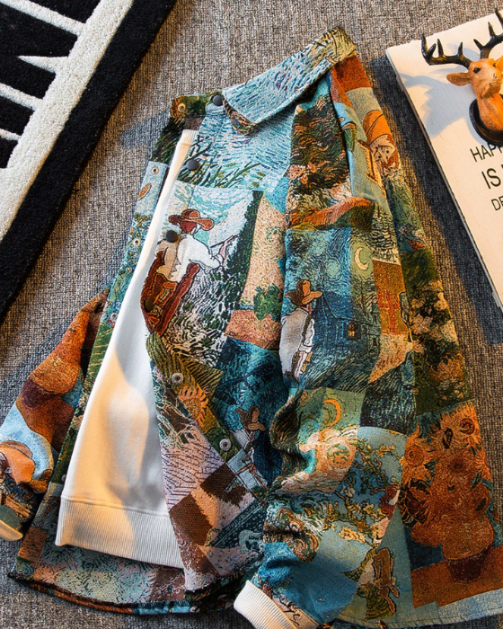 The Vintage American Van Gogh Floral Jacket